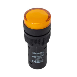 Indicador luminoso LED - Color Ámbar - Caja X 10 Unidades