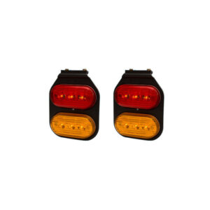 Bivoltaje 12/24 V Electronica 100% smd Rojo / Ambar Unidad: 210 g Caja x 4: 470 g Embalaje : Caja x 2 (1 juego de 2 unidades)