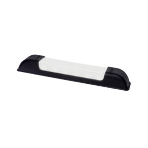 Bivoltaje 12/24 VColor Blanco difusoFijacion a traves de 2 tornillos 5/32 con tuercas y arandelaso con 2 tornillos parker autoperforantes de 6?1Caja x 1 UnidadUnidad: 74gCaja x 1: 84gEmbalaje Caja x 1 obs Blanco Difuso