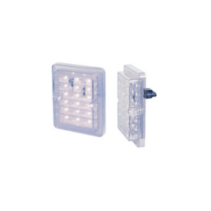 18 Leds color Cristal FrioBivoltaje 12/24VKIT de Repuesto o ConversionPara serie art. 1600/1610/1620Cada KIT contiene todos los accesorios para la instalacion del modulo ( conector y cables, fichas, instructivo, tornillos, junta lente de recambio, etc )Embalaje Bolsa x 1 Obs Color CRISTAL FRIO