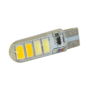 Lámpara Led T10 - 5630 - 8 SMD Siliconado (Ámbar + Blanco) 12V