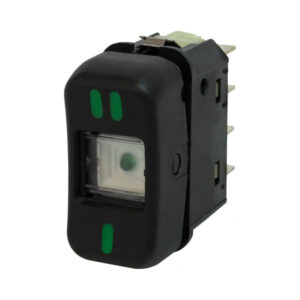 Tecla de luz 2 puntos-negra-12V-8 terminales ELOD 5152