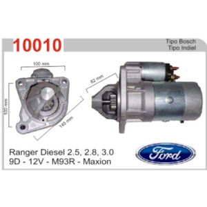 MOTOR DE ARRANQUE RANGER DIESEL 2.5, 2.8, 3.0 (Reemplazo 10170)