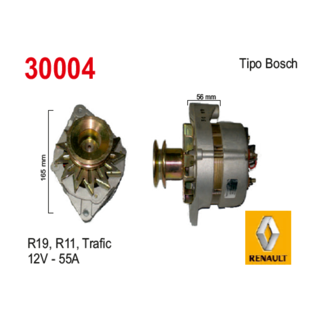ALTERNADOR R.9 TRAFIC T/ BOSCH