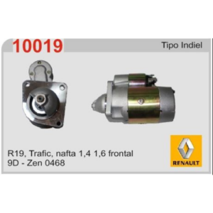 MOTOR DE ARRANQUE R19, TRAFIC, NAFTA 1.4 1.6 FRONTAL