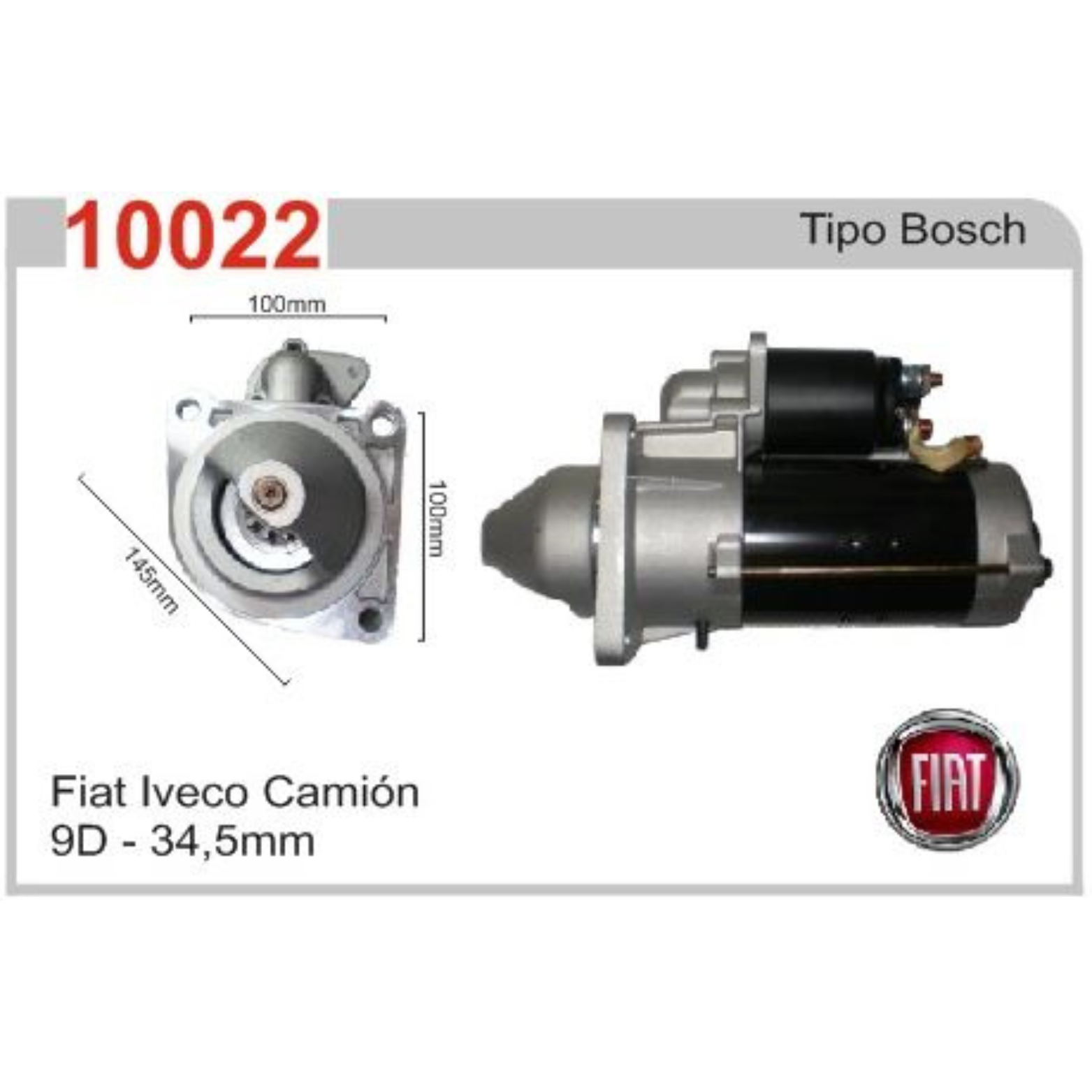 MOTOR DE ARRANQUE FIAT IVECO DAILY CAMION