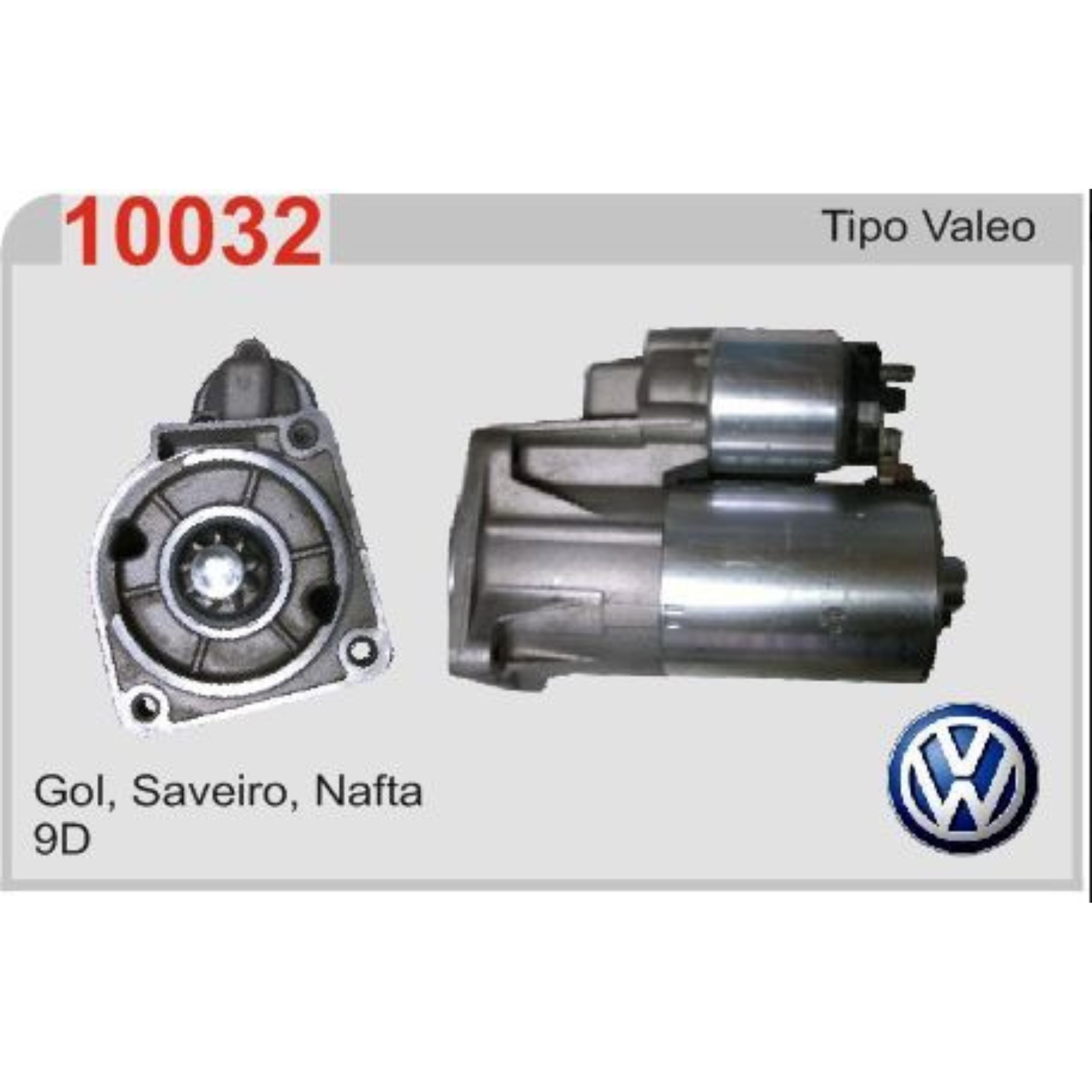 MOTOR DE ARRANQUE GOL, SAVEIRO, NAFTA (Reemplazo 10108)