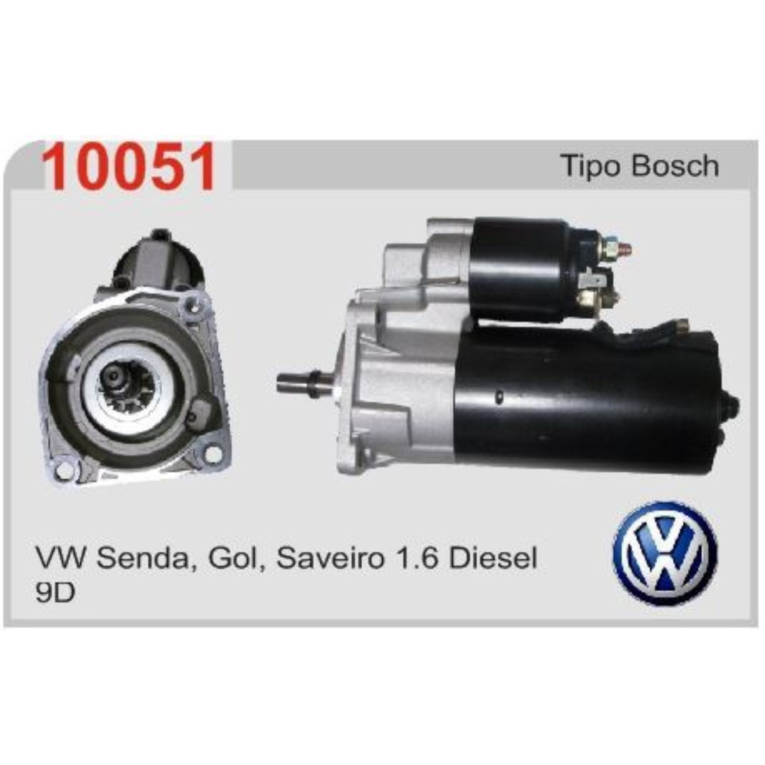 MOTOR DE ARRANQUE SENDA GOL SAVEIRO 1.6 DIESEL