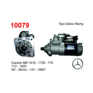 MOTOR DE ARRANQUE 29MT CAMION MERCEDES BENZ 1418 - 1720 - 710 712 - 1620 (Reemplazo 10080)