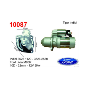 MOTOR DE ARRANQUE FORD LIVIA M93R (Reemplazo 10213)