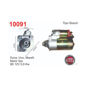 MOTOR DE ARRANQUE DUNA, UNO, MARELLI (Reemplazo 10080