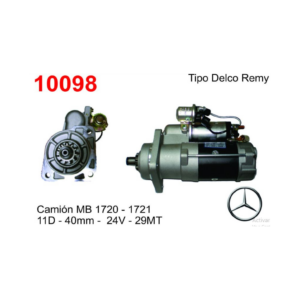 MOTOR DE ARRANQUE CAMION MB, 29MT (Reemplazo 10116)