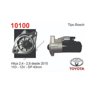 MOTOR DE ARRANQUE HILUX 2.4 - 2.8 DESDE 2015 (Reemplazo 10070-10101)