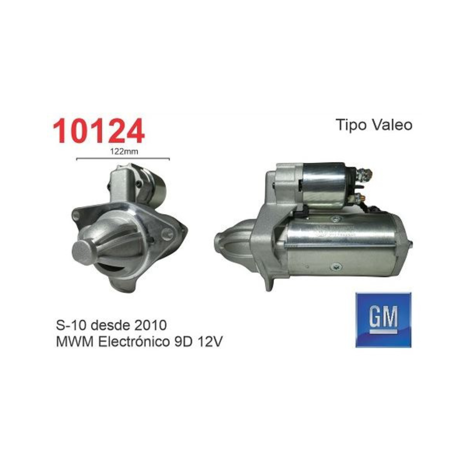 MOTOR DE ARRANQUE S10 DESDE 2010 MWM ELECTRONICO