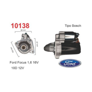 MOTOR DE ARRANQUE FORD FOCUS 1.6 16 VALVULAS (Reemplazo 10139)