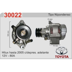 ALTERNADOR HILUX HASTA 2005 C/DEPRESOR NIPPONDENSO