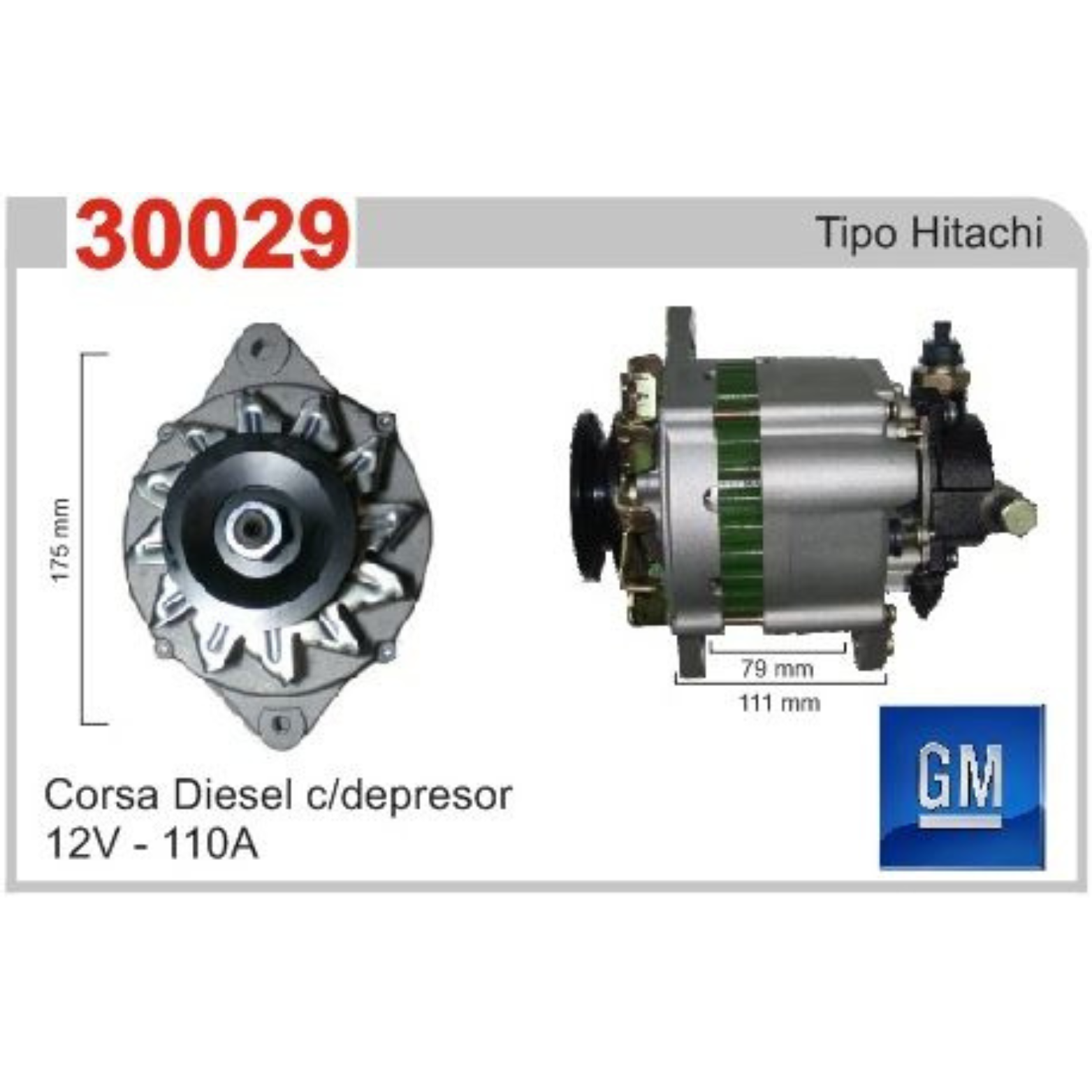 ALTERNADOR CORSA DIESEL C/DEPRESOR HITACHI