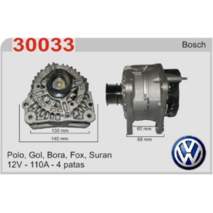 ALTERNADOR POLO, GOL, BORA, FOX, SURAN 4 PATAS BOSCH