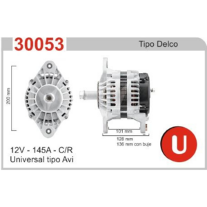 ALTERNADOR UNIVERSAL TIPO AVI DELCO