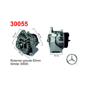 ALTERNADOR MB 1633 24V 150A RULEMAN GRANDE 62MM