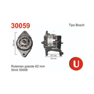 ALTERNADOR RULEMAN GRANDE 62MM BOSCH