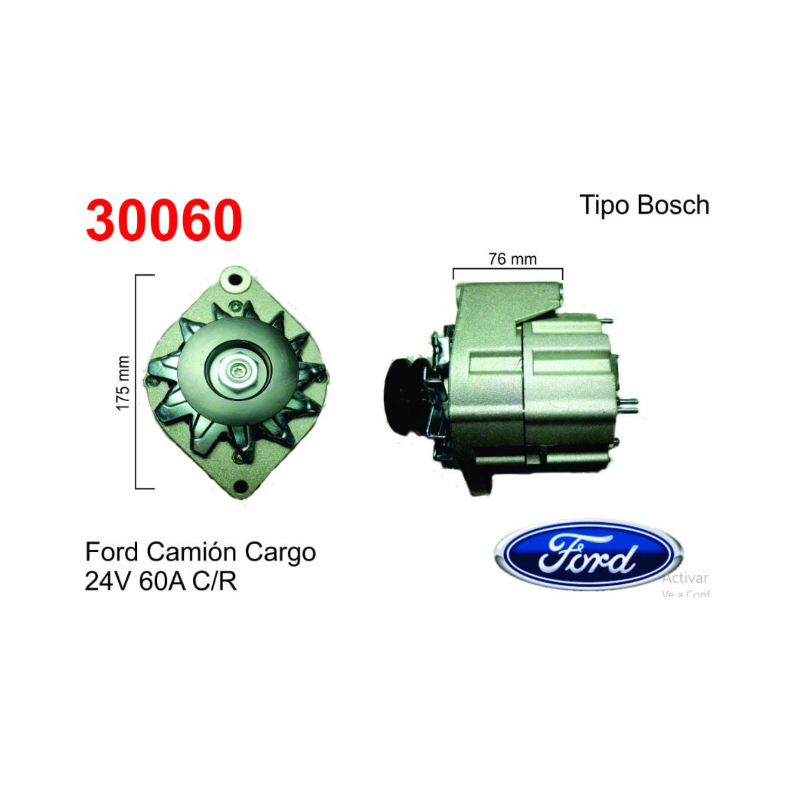 ALTERNADOR FORD CAMION CARGO BOSCH