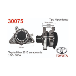 ALTERNADOR TOYOTA HILUX 2015 EN ADELANTE NIPPONDENSO