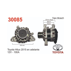 ALTERNADOR BOSCH TOYOTA HILUX 2015 EN ADELANTE