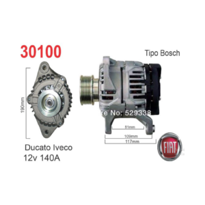 ALTERNADOR BOSCH 12V 140A FIAT DUCATTO IVECO DAILY TECTOR