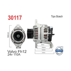 ALTERNADOR BOSCH 24V 110A VOLVO FH12 13 NH12 13