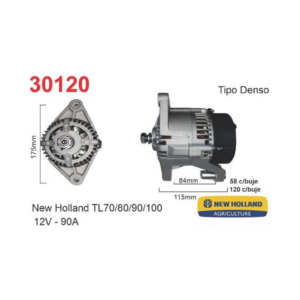 ALTERNADOR DENSO 12V 85A NEW HOLLAN TL 70 80 90 100