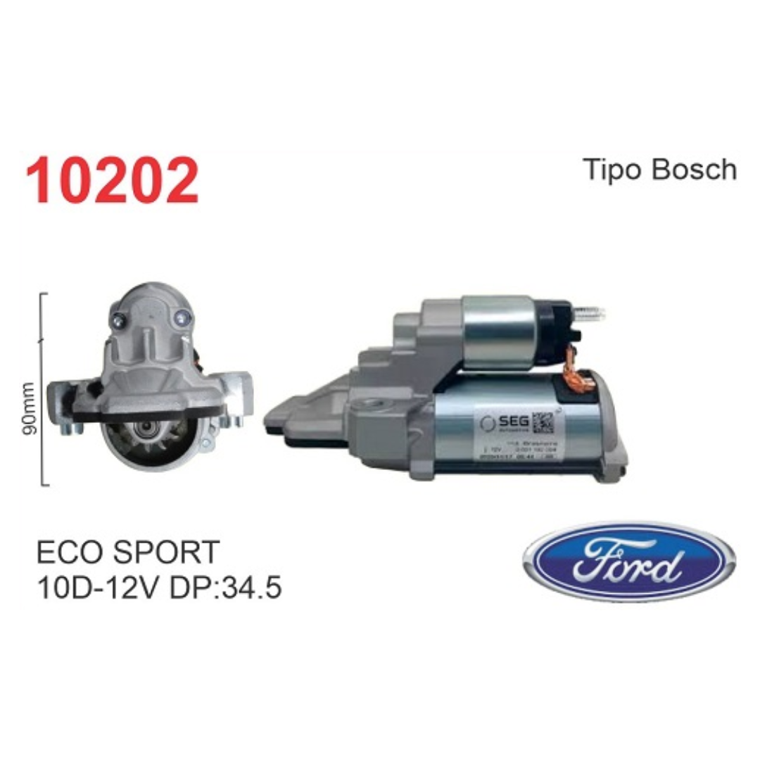 MOTOR DE ARRANQUE BOSCH 10D. FORD ECOSPORT NAFTA 12V