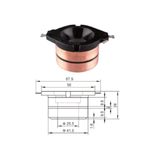 COLECTOR DE ALTERNADOR EJE Ø25.50 (41.50x29.40)