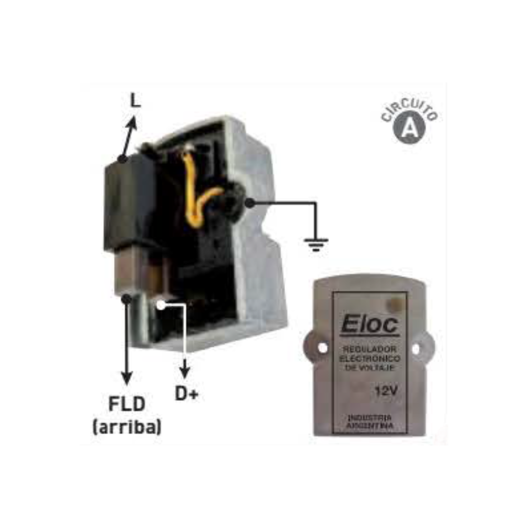 REGULADOR DE VOLTAJE TIPO INDIEL 12V