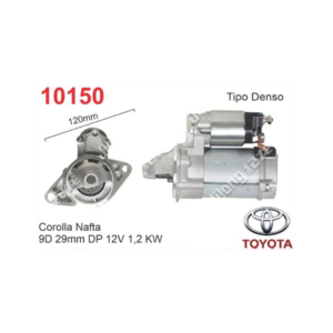 MOTOR DE ARRANQUE DENSO 9D TOYOTA COROLLA NAFTA 12V (Reemplazo 10135)