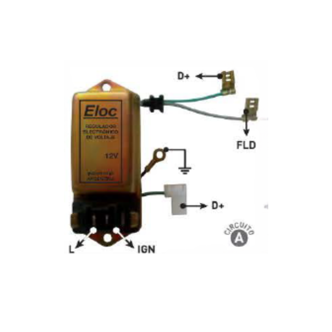 REGULADOR DE VOLTAJE TIPO INDIEL 12V