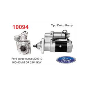 MOTOR DE ARRANQUE DELCO 29MT 10D 24V 4KW FORD CARGO 8029104 ZM APLICABLE 10109 10188  (Reemplazo 10109-10188)