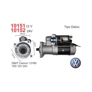 MOTOR DE  ARRANQUE DELCO 29MT VOLSKWAGEN VW CAMION 13180  FIAT VOLVO IVECO  MWM 10D 37.5DP  24V