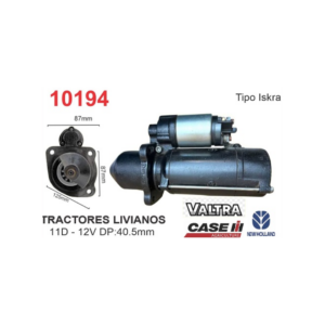 MOTOR DE ARRANQUE ISKRA VALTRA VALMET 12V