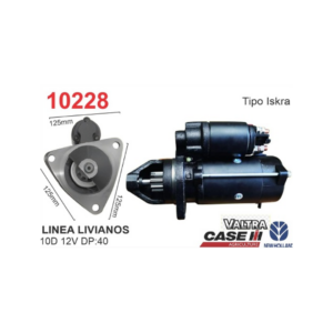MOTOR DE ARRANQUE ISKRA CASE NEW HOLLAND VALTRA 10D 12V