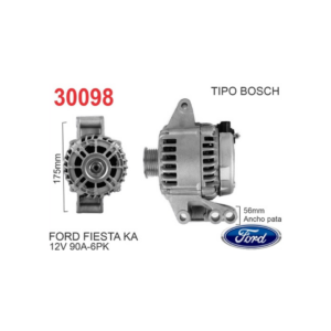ALTERNADOR BOSCH 12V 90A 6PK FORD FOCUS FIESTA ECOSPORT
