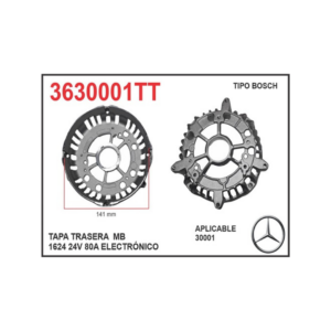 TAPA ALTERNADOR TRASERA BOSCH 30001